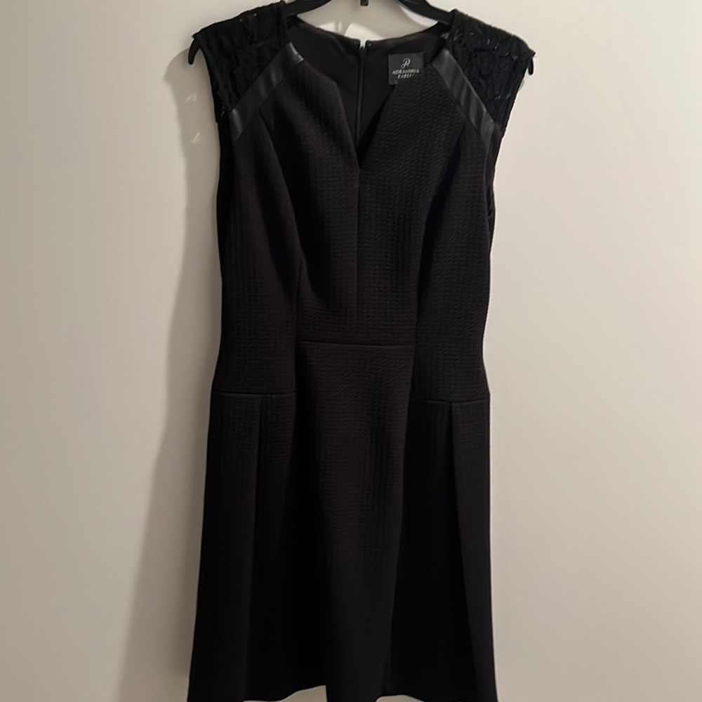 LBD Black Sleeveless Dress with Lace Detailing